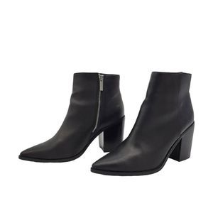 UO Urban Outfitters Black Faux Leather Ankle Boots